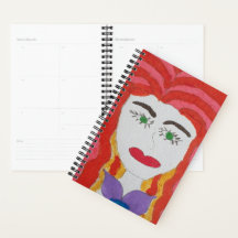Abstracte Tekening: Gezicht van een Rood Haired Me