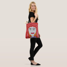Abstracte Tekening: Gezicht van een Rood Haired Me