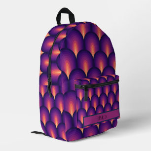 Abstracte tekening in aangepaste naam bedrukte rugzak