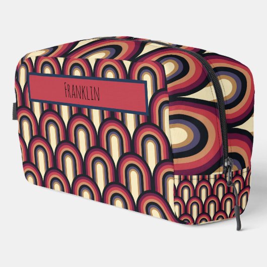 Abstracte tekening in aangepaste naam toilettasje (Rechterhoek)