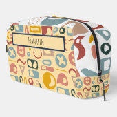 Abstracte tekening in aangepaste naam toilettasje (Rechterhoek)