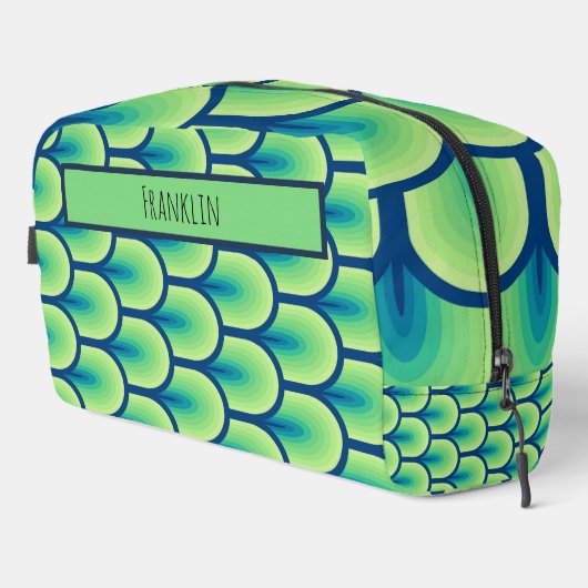 Abstracte tekening in aangepaste naam toilettasje (Rechterhoek)