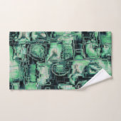 Abstracte tekening in mozaïekgesculpeerde koraalto bad handdoek (Handdoek)