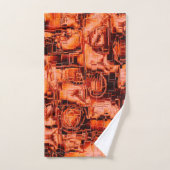 Abstracte tekening in mozaïekgesculpeerde koraalto bad handdoek (Handdoek)