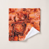 Abstracte tekening in mozaïekgesculpeerde koraalto bad handdoek (Wasdoekje)