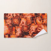 Abstracte tekening in mozaïekgesculpeerde koraalto bad handdoek (Handdoek)