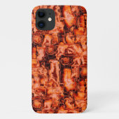 Abstracte tekening in mozaïekgesculpeerde koraalto Case-Mate iPhone case (Achterkant)