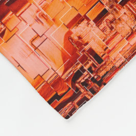 Abstracte tekening in mozaïekgesculpeerde koraalto fleece deken