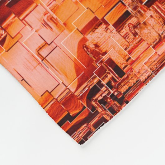 Abstracte tekening in mozaïekgesculpeerde koraalto fleece deken (Hoek)