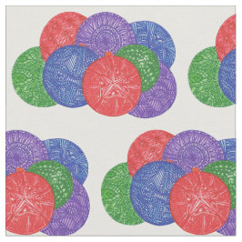 Abstracte tekening Kleurrijke Kerstballen Stof