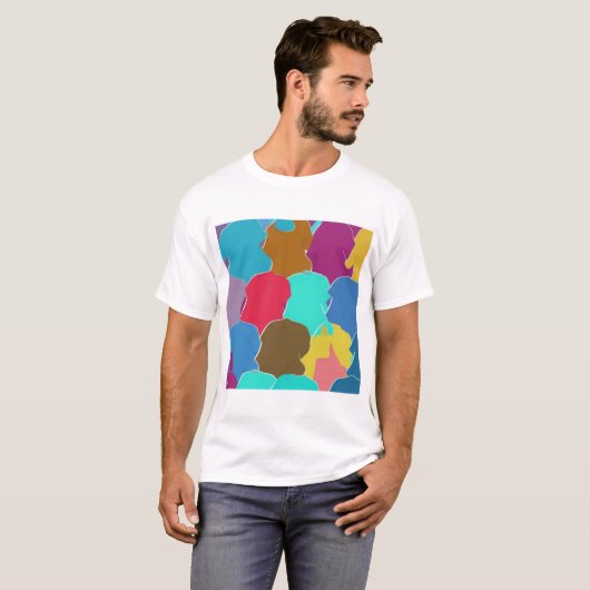 Abstracte tekening t-shirt (Voorkant volledig)