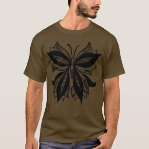 Abstracte Tekening van de inkt met ingeschaald bui T-shirt