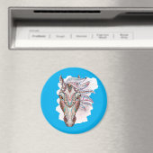 Abstracte tekening van een paardenmagneet magneet (Insitu (Vaatwasser))