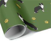 Abstracte tekening van het patroon van Collie Dog  Cadeaupapier (Rol Hoek)