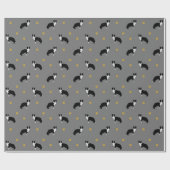 Abstracte tekening van het patroon van Collie Dog  Cadeaupapier (Vlak)