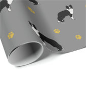 Abstracte tekening van het patroon van Collie Dog  Cadeaupapier (Rol Hoek)
