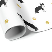 Abstracte tekening van het patroon van Collie Dog Cadeaupapier (Rol Hoek)