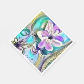 Abstracte tekening van kleurrijke bloemen servet (Hoek)