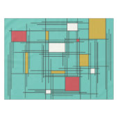 abstracte tekenlijnen uit de jaren 1940 tafelkleed (Voorkant (Horizontaal))