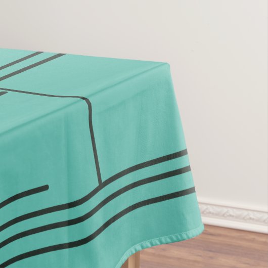 abstracte tekenlijnen uit de jaren 1940 tafelkleed (Voorbeeld)