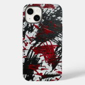 Abstracte tekens in zwart en rood Case-Mate iPhone case (Achterkant)