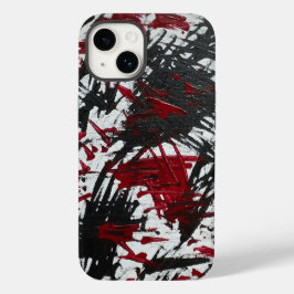 Abstracte tekens in zwart en rood Case-Mate iPhone 14 hoesje