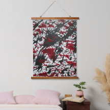 Abstracte tekens in zwart en rood