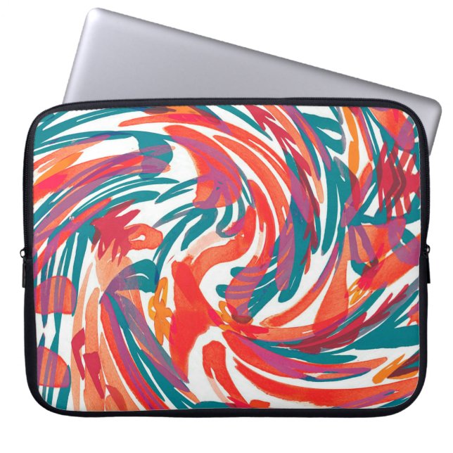 Abstracte tekenstructuur. Kunstbehang. Eenvoudig d Laptop Sleeve (Voorkant)