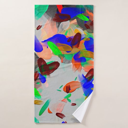 Abstracte tekentextuur met kettingbestendige echte badhanddoek (Badhanddoek)