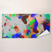 Abstracte tekentextuur met kettingbestendige echte badhanddoek (Badhanddoek)