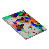 Abstracte tekentextuur met kettingbestendige echte notitieboek (Rechterzijde)