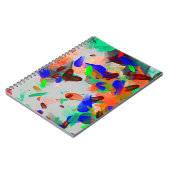 Abstracte tekentextuur met kettingbestendige echte notitieboek (Linkerzijde)