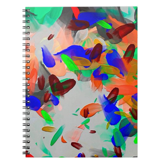 Abstracte tekentextuur met kettingbestendige echte notitieboek (Voorkant)