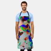 Abstracte tekentextuur met kettingbestendige echte schort (Gedragen)