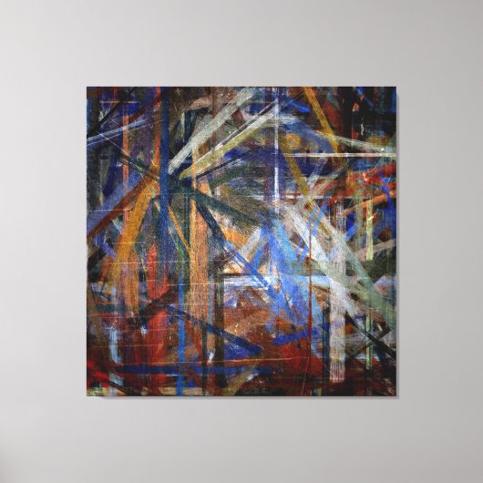 Abstracte tekenverf voor meerdere kleuren 2 canvas afdruk (Voorkant)