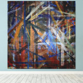 Abstracte tekenverf voor meerdere kleuren 2 canvas afdruk (Insitu (Houten vloer))