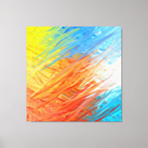 Abstracte tekenverf voor meerdere kleuren 4 canvas afdruk