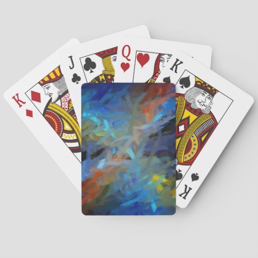 Abstracte tekenverf voor meerdere kleuren pokerkaarten (Achterkant)