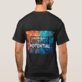 Abstracte Tekst Grenzenloos Potentieel T-shirt (Achterkant)