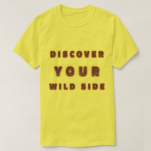 Abstracte teksteffect dat wilde kant uitbeeldt t-shirt