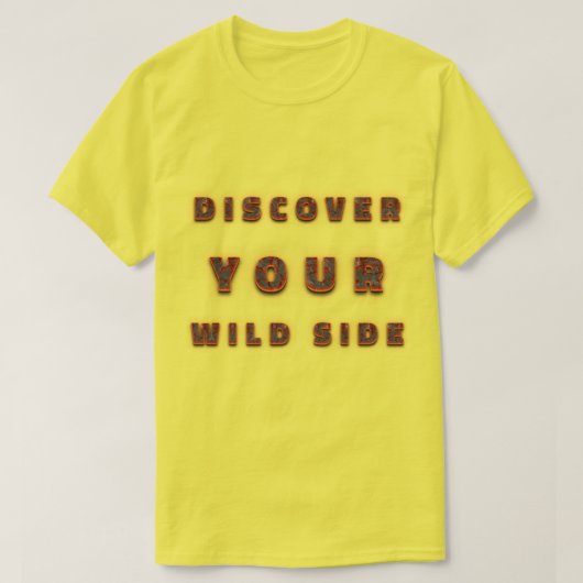 Abstracte teksteffect dat wilde kant uitbeeldt t-shirt (Design voorkant)