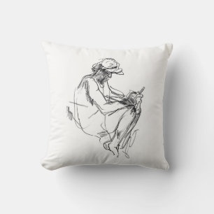 Abstracte telefoon verslaafde sketch kussen