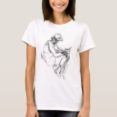 Abstracte telefoon verslaafde sketch t-shirt (Voorkant)