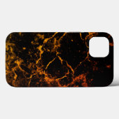 Abstracte telefoontas voor zwarte en Oranje Molten Case-Mate iPhone Case (Achterkant (horizontaal))