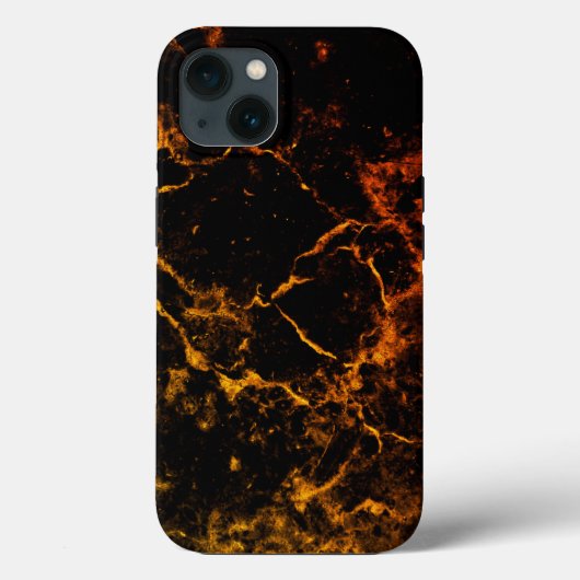 Abstracte telefoontas voor zwarte en Oranje Molten Case-Mate iPhone Case (Achterkant)