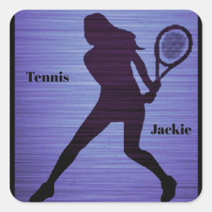 Abstracte Tennis Stickers met naam