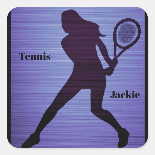 Abstracte Tennis Stickers met naam (Voorkant)