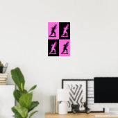 Abstracte tennisspeler - Aquarel stijl Poster (Thuiskantoor)