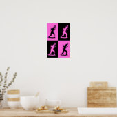 Abstracte tennisspeler - Aquarel stijl Poster (Keuken)