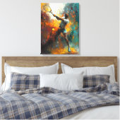 Abstracte Tennisspeler Kunst Canvas Afdruk (Insitu (Slaapkamer))